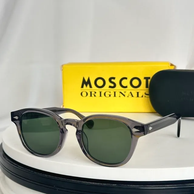 Moscot Black Gray Acetate Frame Round-Oval Lens Shape Sunglasses 4