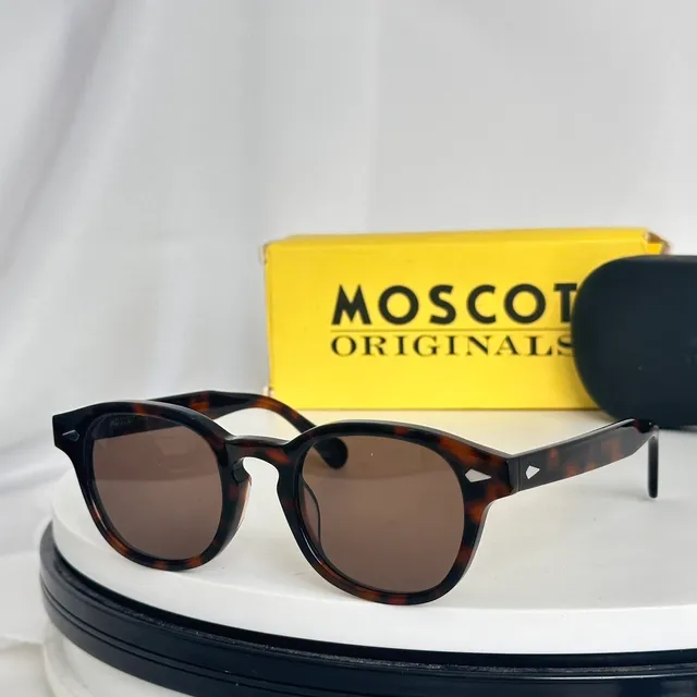 Moscot Black Gray Acetate Frame Round-Oval Lens Shape Sunglasses 7