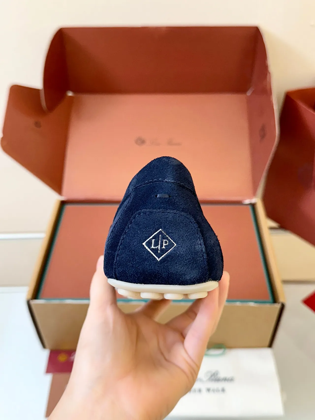 Navy Suede Penny Loafer Strap Loafers 4