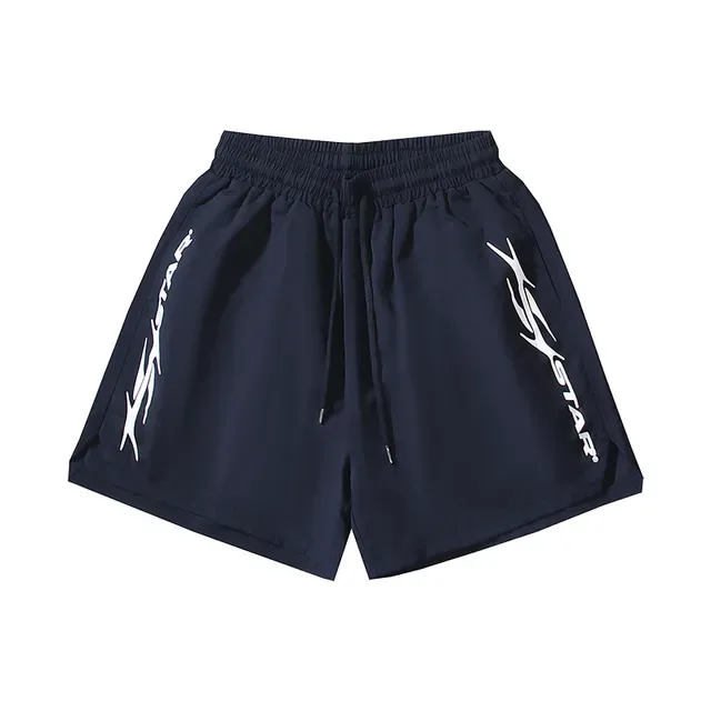 Shorts Navy White de cintura elástica con cordón 2