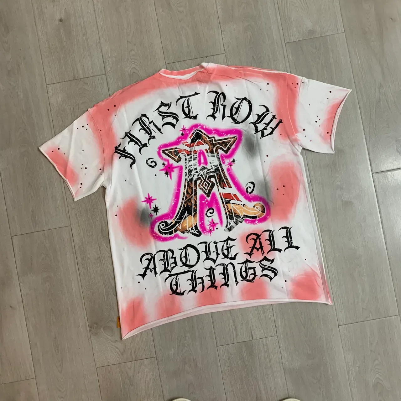 Oversized Dip-Dye Eagle Graphic T-Shirt 6