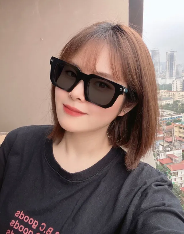 Oversized Square Two-Tone Acetate Gradient Mirrored Sunglasses 2