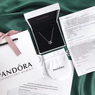Pandora চাঁদী নীল তারাকার পেন্ডেন্ট কিউবিক জিরকোনিয়া নেকলেস