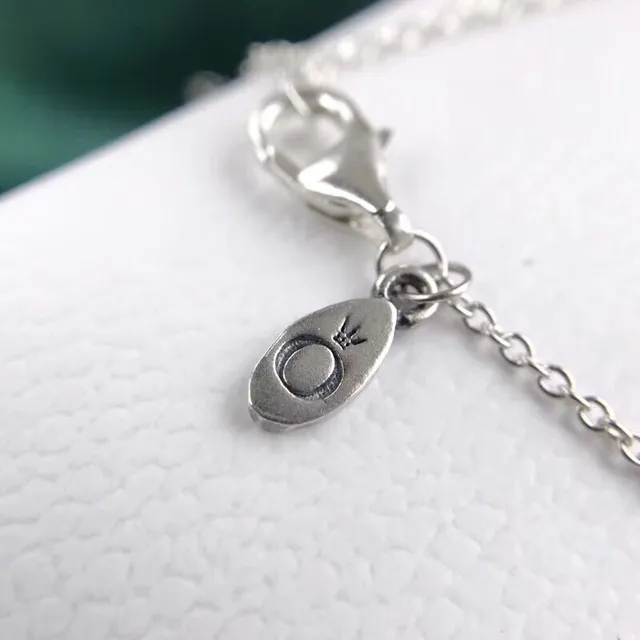 Pandora Silver Blue Star-Shaped Pendant Cubic Zirconia Necklace 3