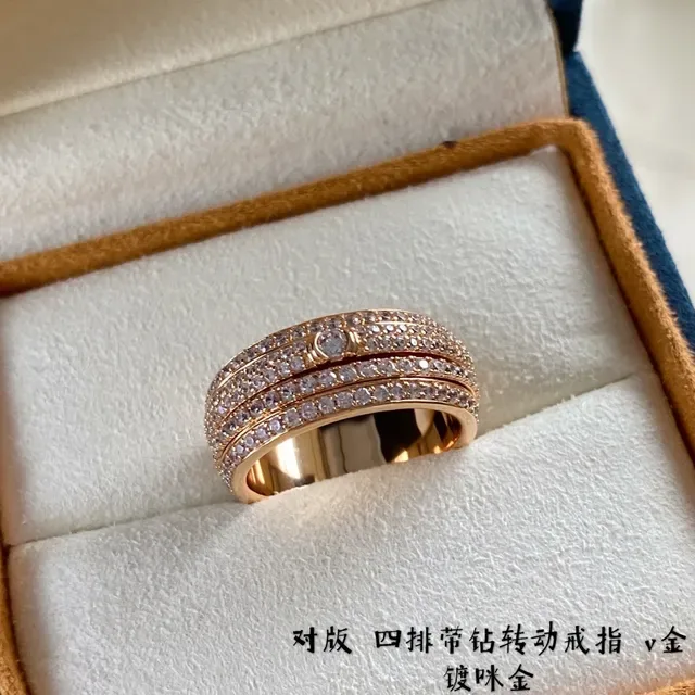 Piaget Possession Bague Or Argent Multi-Bande Pavé-Set Diamants 5