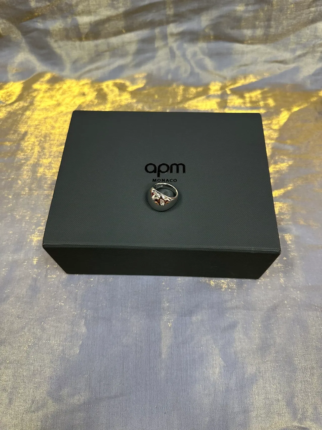 Polished Spherical Minimalist Metallic Ring 6