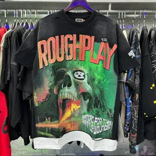 تيشيرت أوفرسايز ROUGH Roughplay بطبعة جمجمة