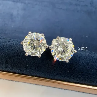 Round Brilliant-Cut Solitaire Stud Earrings