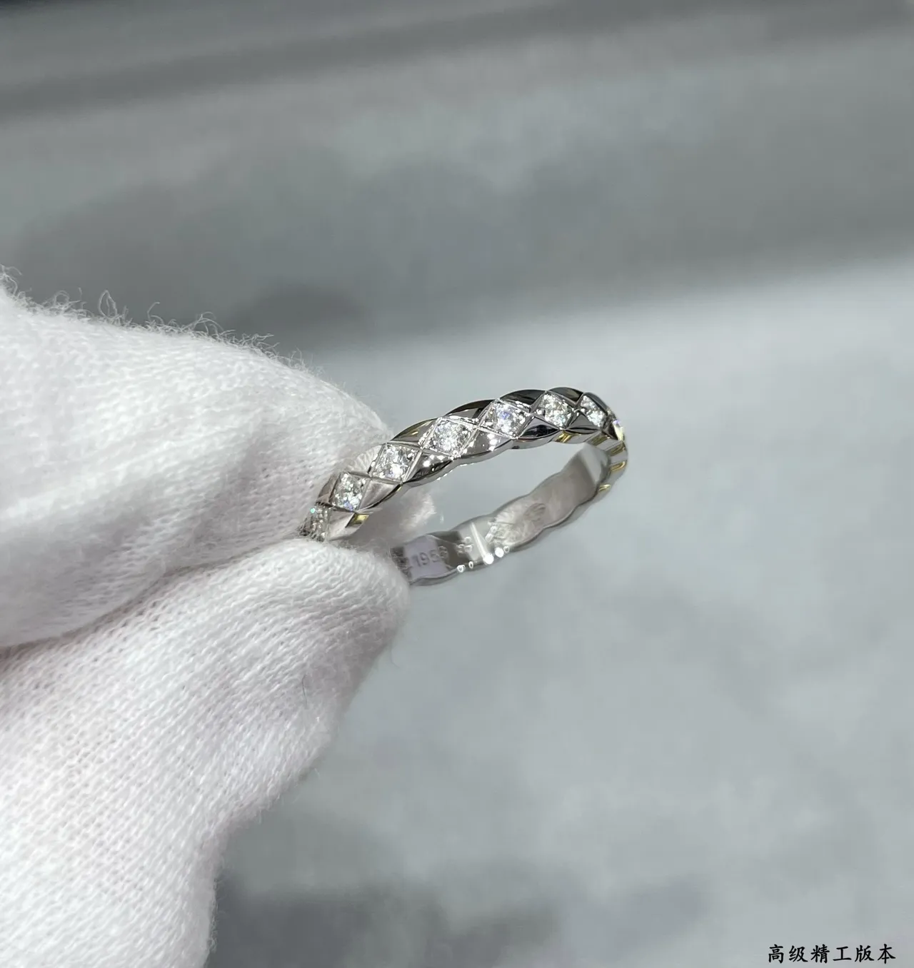 Silver-Tone Quilted and Knot Motif Pavé Rings 6