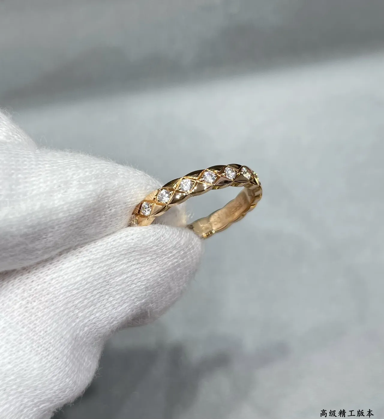Silver-Tone Quilted and Knot Motif Pavé Rings 7
