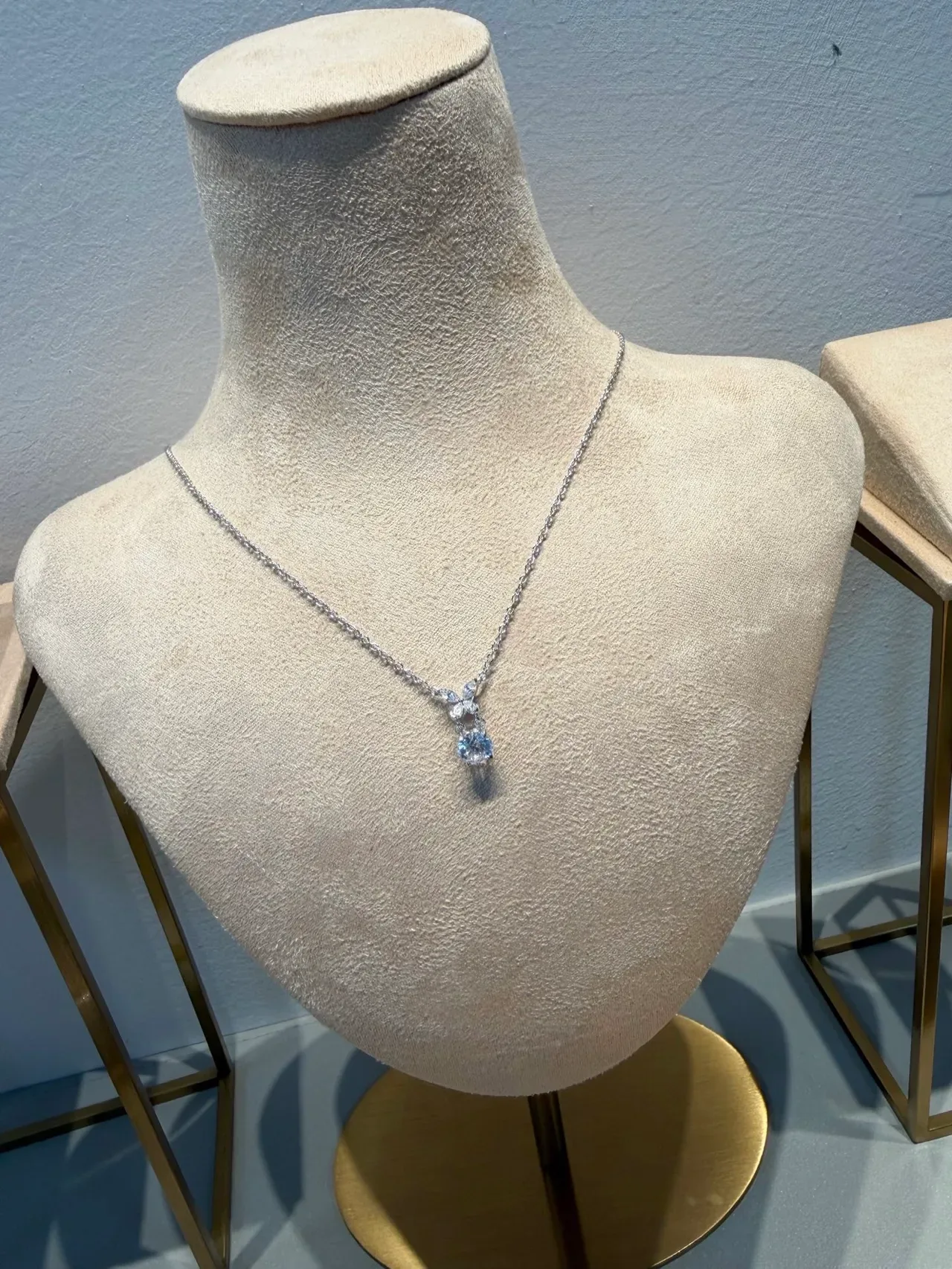 Silver-Toned Butterfly Crystal Pendant Necklace 3