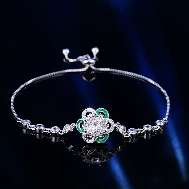 Silver Transparent Chain Adjustable Sliding Knot Bracelet 2