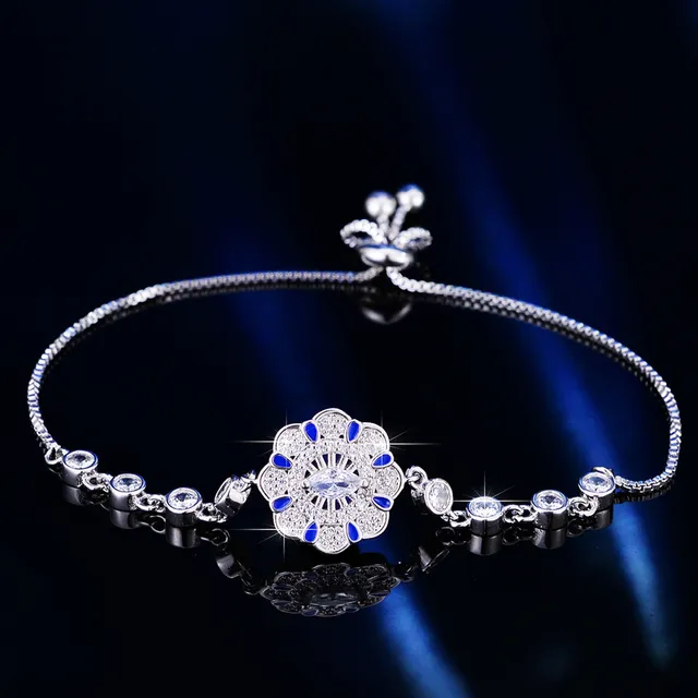 Silver Transparent Chain Adjustable Sliding Knot Bracelet 10