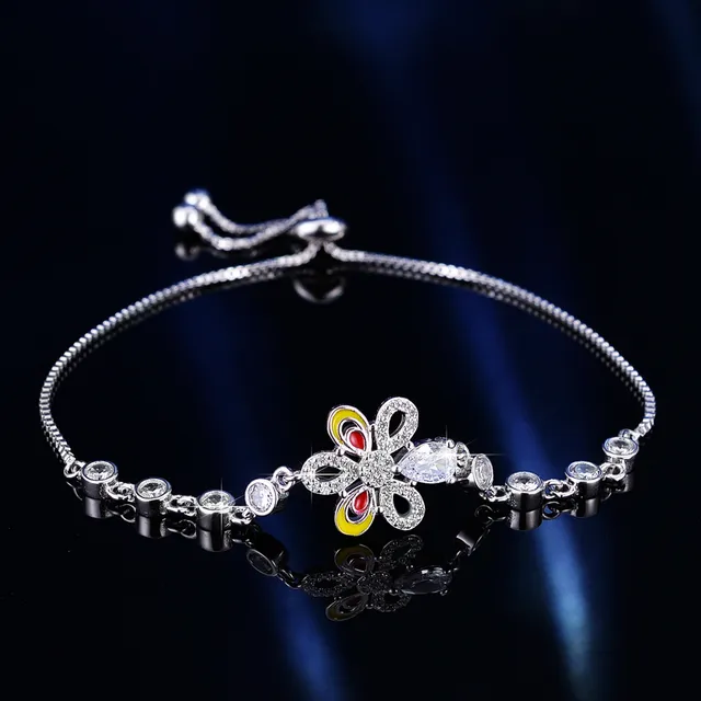 Silver Transparent Chain Adjustable Sliding Knot Bracelet 22