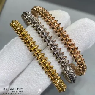 Spiked Segmented Metallic Bangle Bracelets