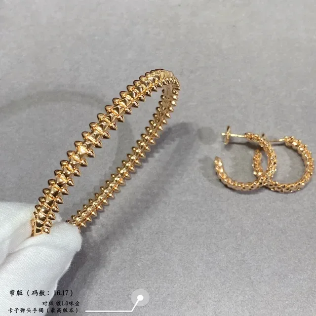 Spiked Segmented Metallic Bangle Bracelets 3