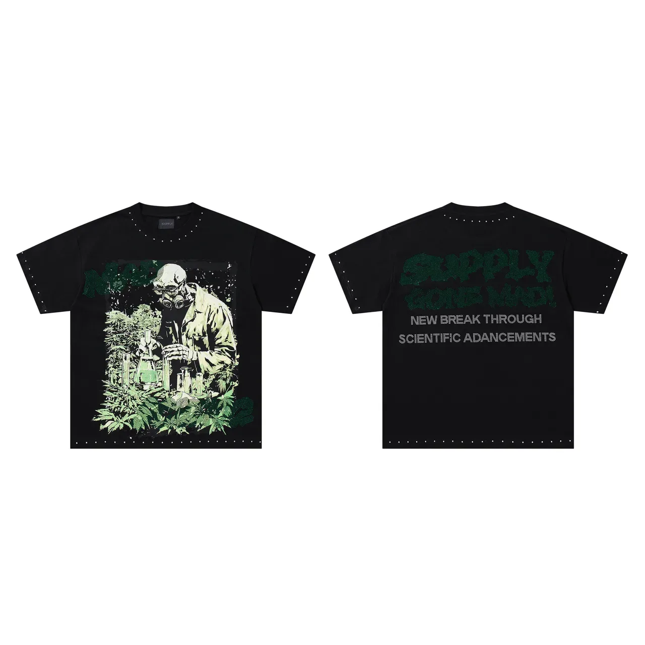 SUPPLY Graphic-Print Studded Trim Oversized T-Shirt 2
