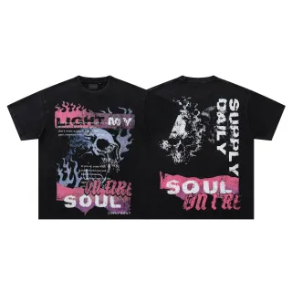 Camiseta oversized gráfica SUPPLY On Fire Soul