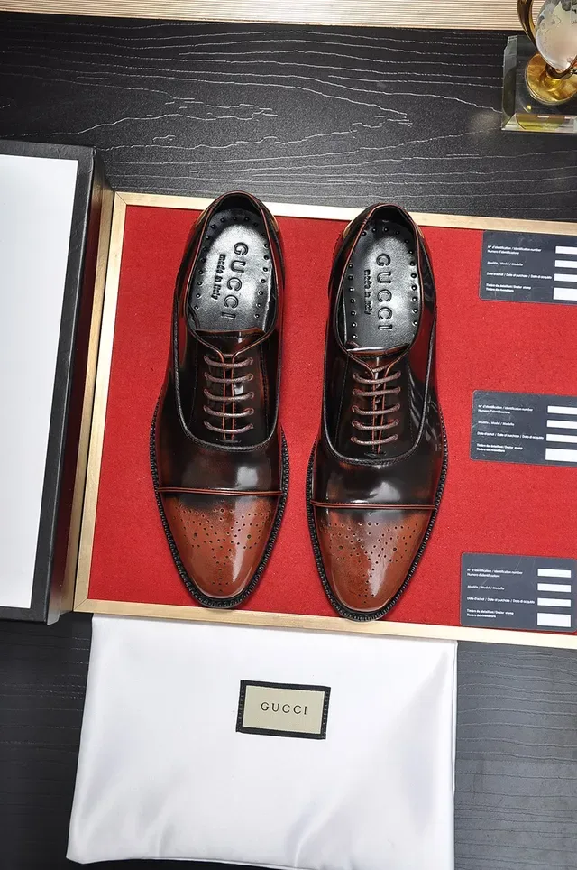 Chaussures Oxford Brogue marron à deux tons avec embout de cap 5