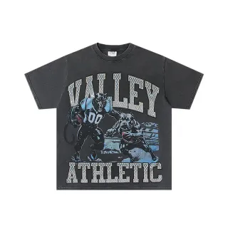 تيشيرت Valley Athletic بطباعة جرافيك وغسيل باهت