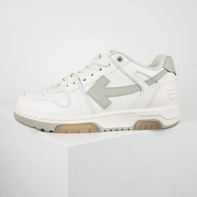 White and Light Gray Arrow-Overlay Lifestyle Sneaker 9