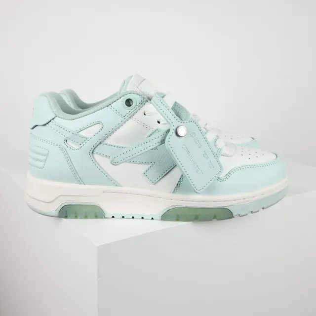 White and Mint Green Paneled Arrow Overlay Lifestyle Sneakers 3
