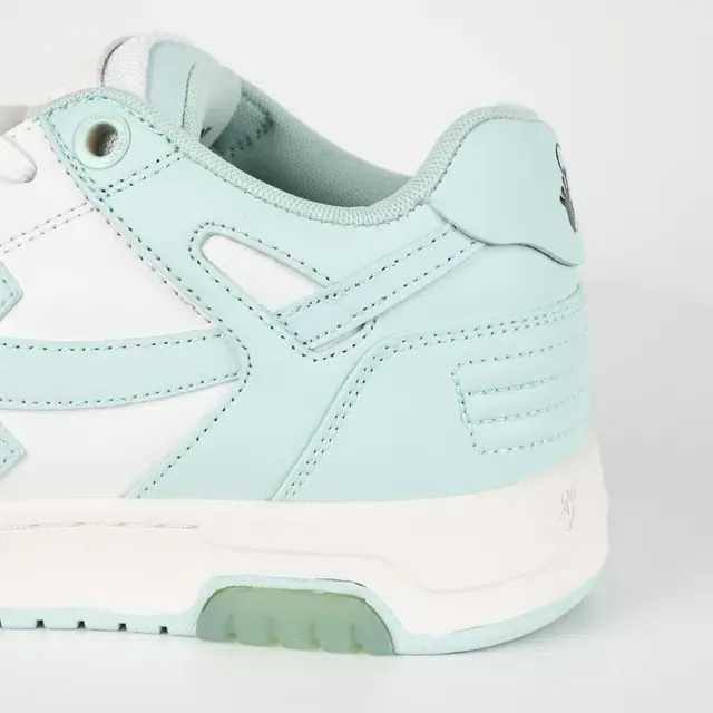 White and Mint Green Paneled Arrow Overlay Lifestyle Sneakers 4