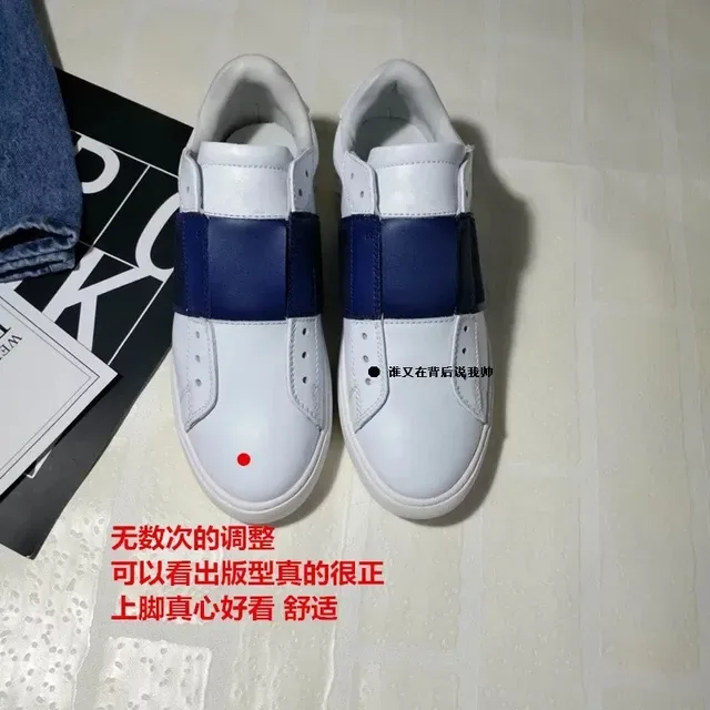 Zapatillas Lifestyle con Correa Blanca y Navy Slip-On 5