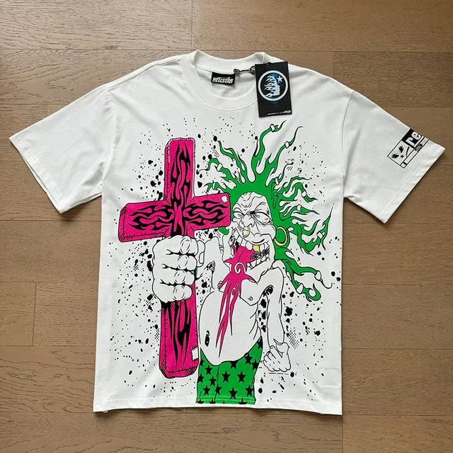 White Graphic-Print Oversized Double-Sided Art T-Shirt 8