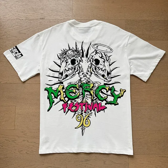 White Graphic-Print Oversized Double-Sided Art T-Shirt 10