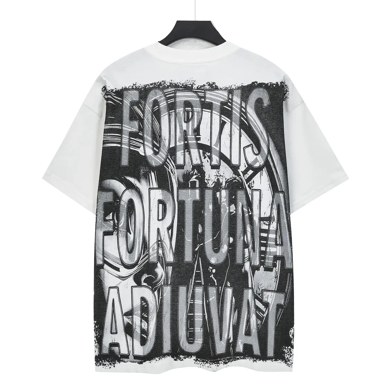 White Oversized Graphic-Print Aviator-Themed T-Shirt 3