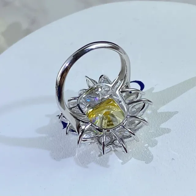 黄色中心石日出光芒戒指 2