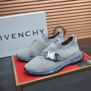 Givenchy Gray Black Slip-On Mesh Upper Lifestyle Sneakers