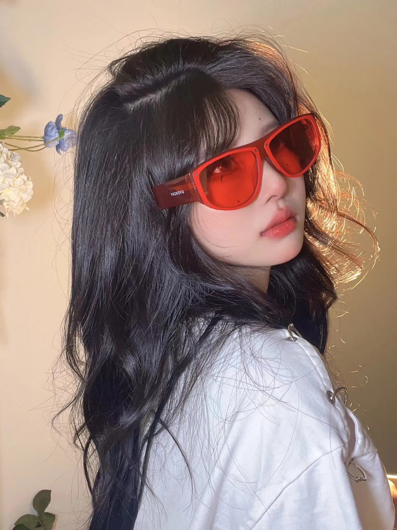 Givenchy GV 7177/S Noir/Gris Lunettes de soleil oversize bouclier 3