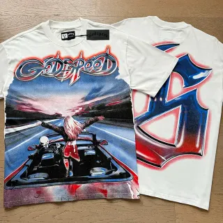 Godspeed ग्राफिक प्रिंट क्रू नेक शॉर्ट स्लीव टी-शर्ट