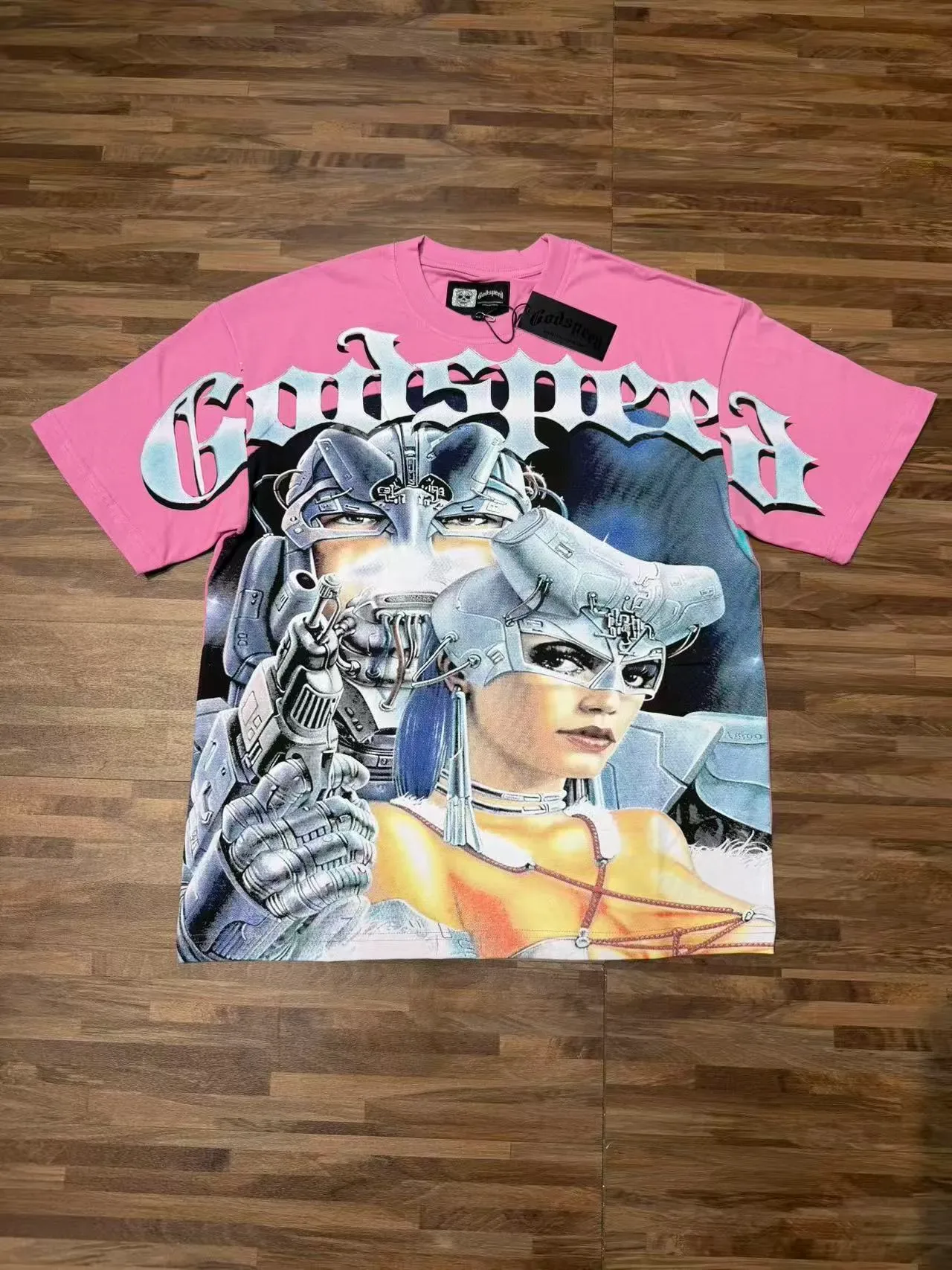 Godspeed Graphic Print Cyberpunk Illustration T-Shirt 2