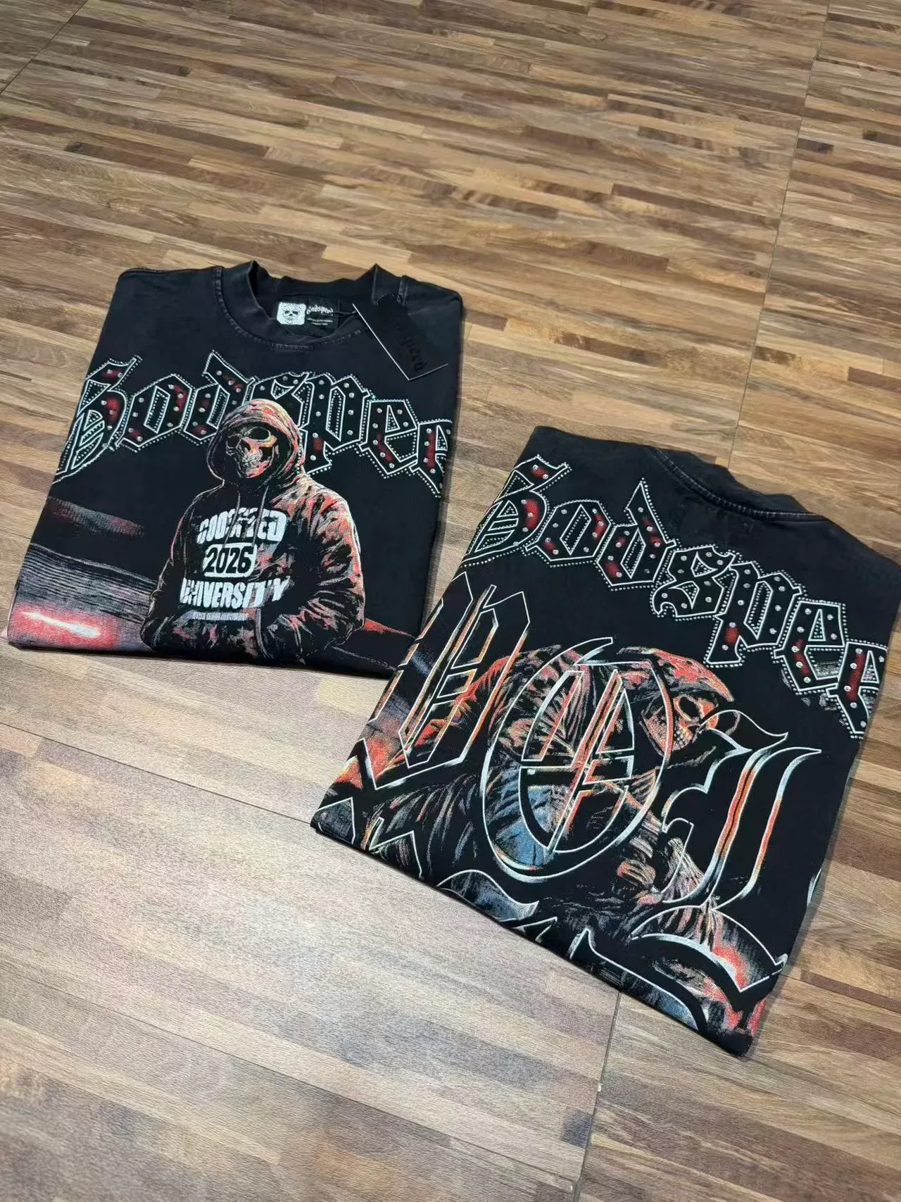 Godspeed Manifested Dreams Distressed Black Graphic Long-Sleeve T-Shirt 5