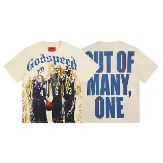 Godspeed Skeleton Basketball Graphic Off-White T-Shirt