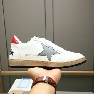 Golden Goose Ball Star Tênis Lifestyle Branco Cinza Vermelho