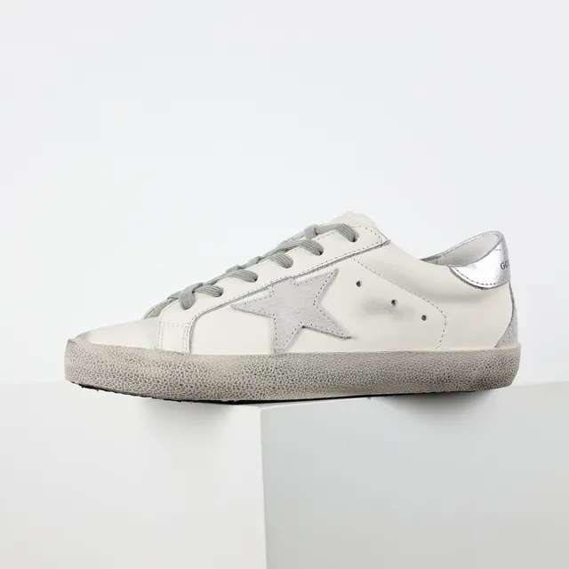 Golden Goose Super-Star Off-White ডিস্ট্রেসড চামড়া লাইফস্টাইল स्निकार্স 9