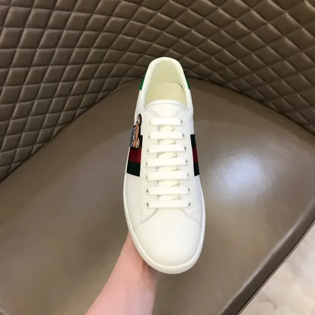 Gucci Ace Bear Embroidered Web Stripe Lifestyle Sneakers 3