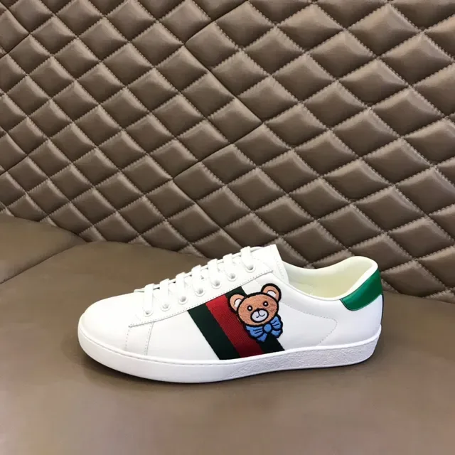 Gucci Ace Bear Embroidered Web Stripe Lifestyle Sneakers 4