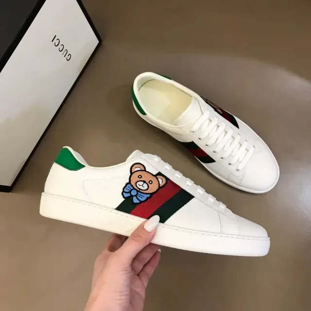 Gucci Ace Bear Embroidered Web Stripe Lifestyle Sneakers 5