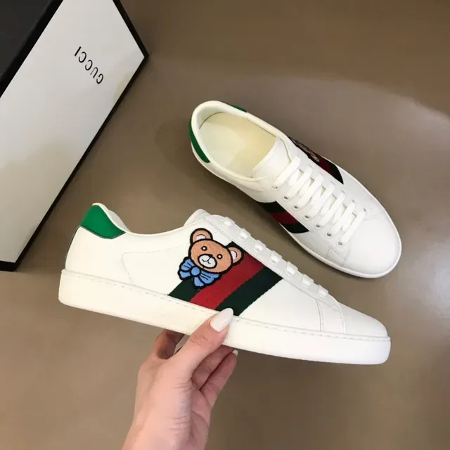 Gucci Ace Bear Embroidered Web Stripe Lifestyle Sneakers 6
