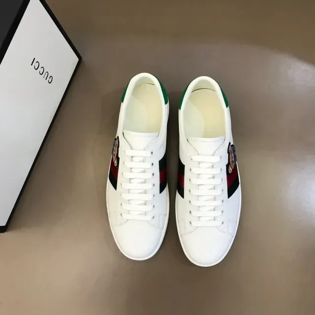 Gucci Ace Bear Embroidered Web Stripe Lifestyle Sneakers 9