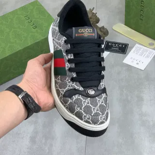 Gucci Ace GG Monogram Canvas Web Stripe Zapatillas Lifestyle de Bajo Corte