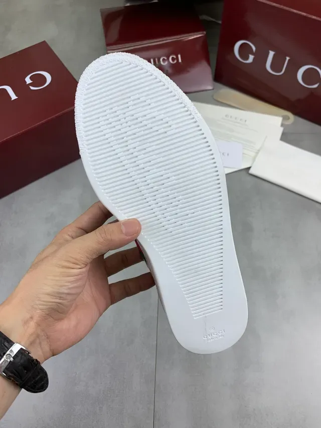 Gucci Ace Perforated Monogram Web Stripe Lifestyle Sneakers 2