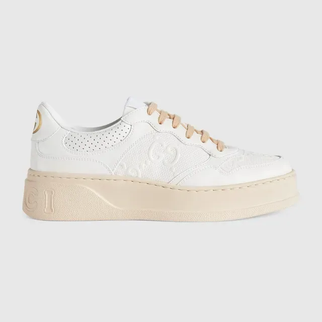 Gucci Ace Platform sneakers lifestyle blanches et beige 2