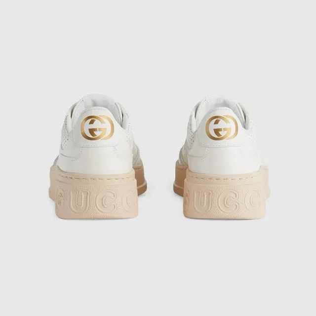 Gucci Ace Platform sneakers lifestyle blanches et beige 4