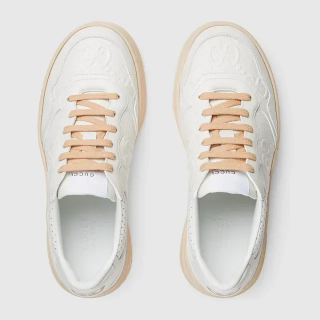 Gucci Ace Platform sneakers lifestyle blanches et beige 5